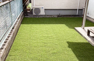 防草シート+人工芝(静岡市清水区)